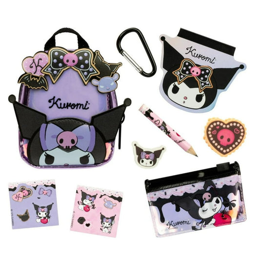 Real Littles Hello Kitty and friends Kuromi mini mochilita con mini accesorios de papeleria
