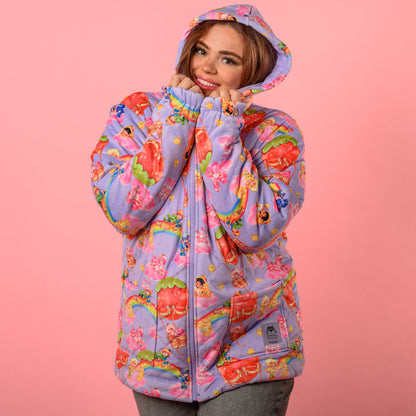 Chamarra Strawberry shortcake y Care bears x Cakeworthy Rosita Fresita Osito Cariñositos tipo terciopelo