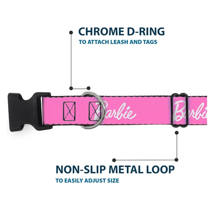 Collar y Correa Para Mascota Barbie Buckle Down Mediano