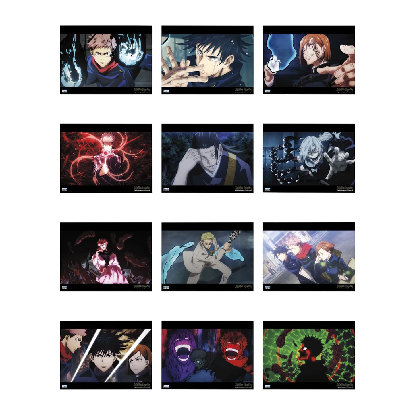 Libro de 12 posters Jujutsu kaisen tamaño carta