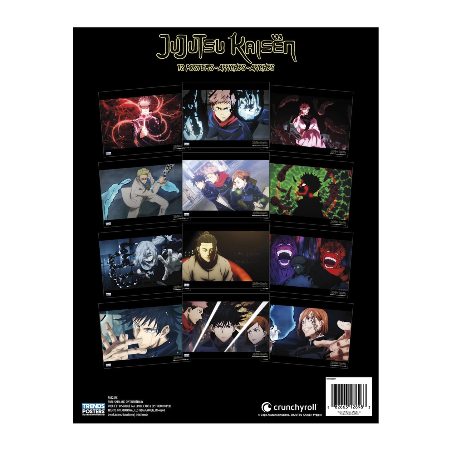 Libro de 12 posters Jujutsu kaisen tamaño carta