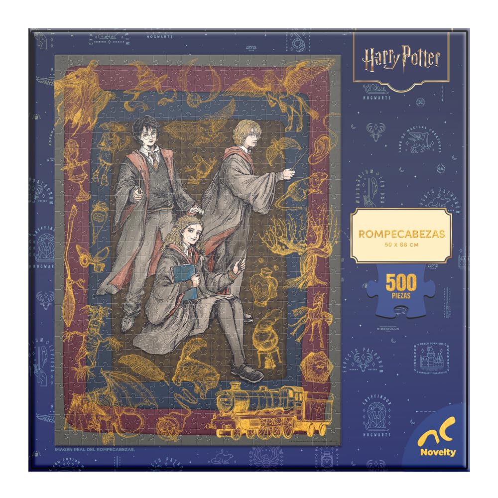Rompecabezas Harry Potter Holográfico Dorado - 500 Piezas