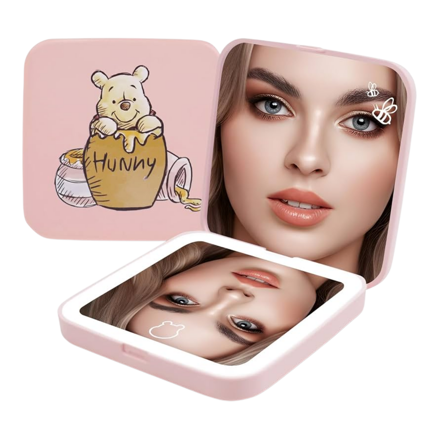 Impressions Vanity Winnie Pooh Espejo portátil. Con luz led touch y aumento. Recargable