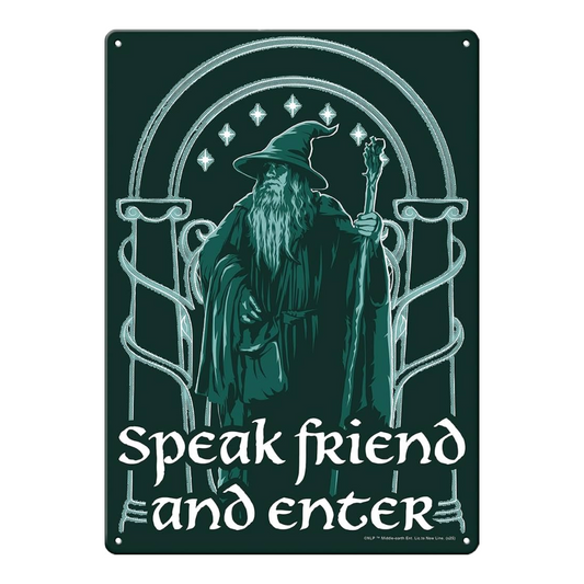 Gandalf Lord of the Rings Placa anuncio de lámina Aluminio (tipo calle)
