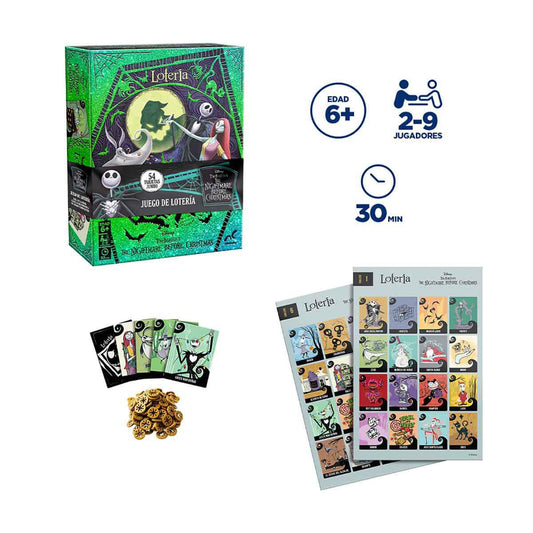 Lotería El Extraño Mundo de Jack (Nightmare Before Christmas) - 54 Tarjetas Jumbo
