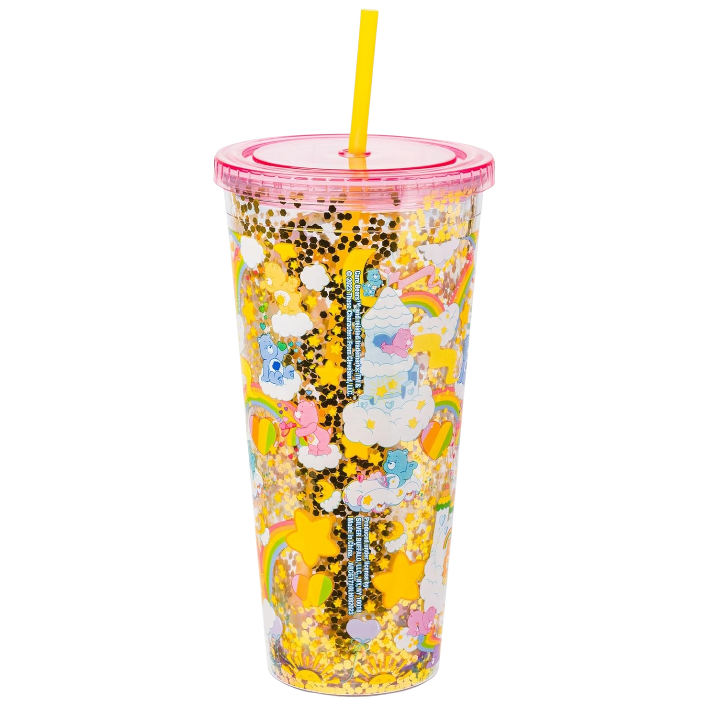 Care bears Vaso Tumbler acrílico con Popote