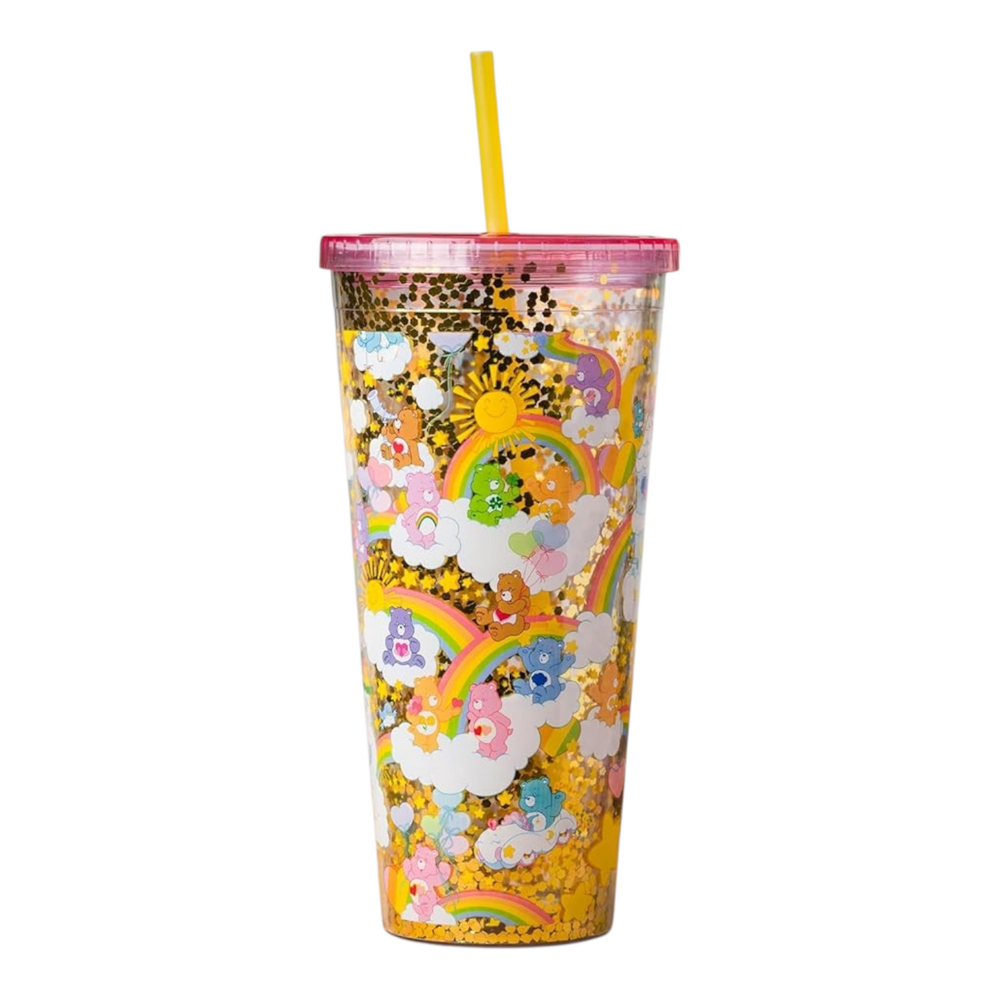Care bears Vaso Tumbler acrílico con Popote