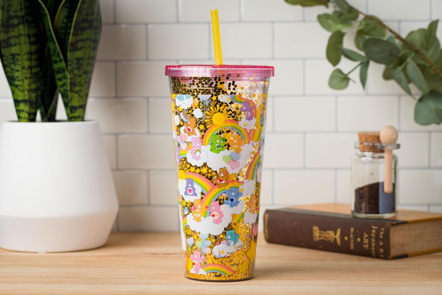 Care bears Vaso Tumbler acrílico con Popote