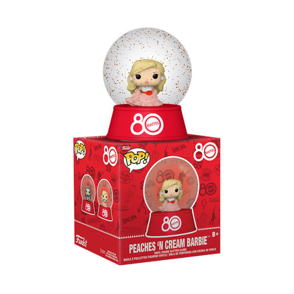 Snow Globe Mattel 80 aniversario pequeña Barbie