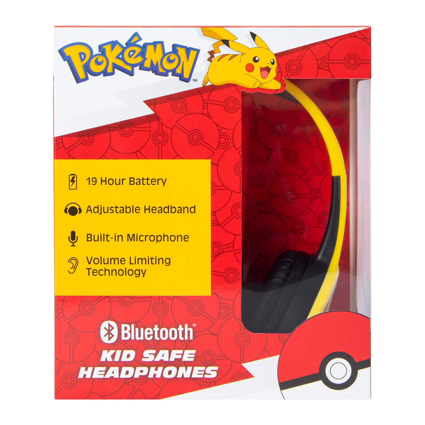 Audífonos inalámbricos ajustable Bluetooth Pikachu Pokemon