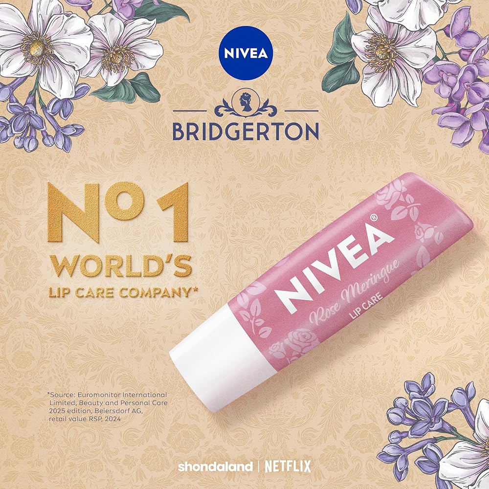 Bridgerton Nivea Labello balm Rose Meringue