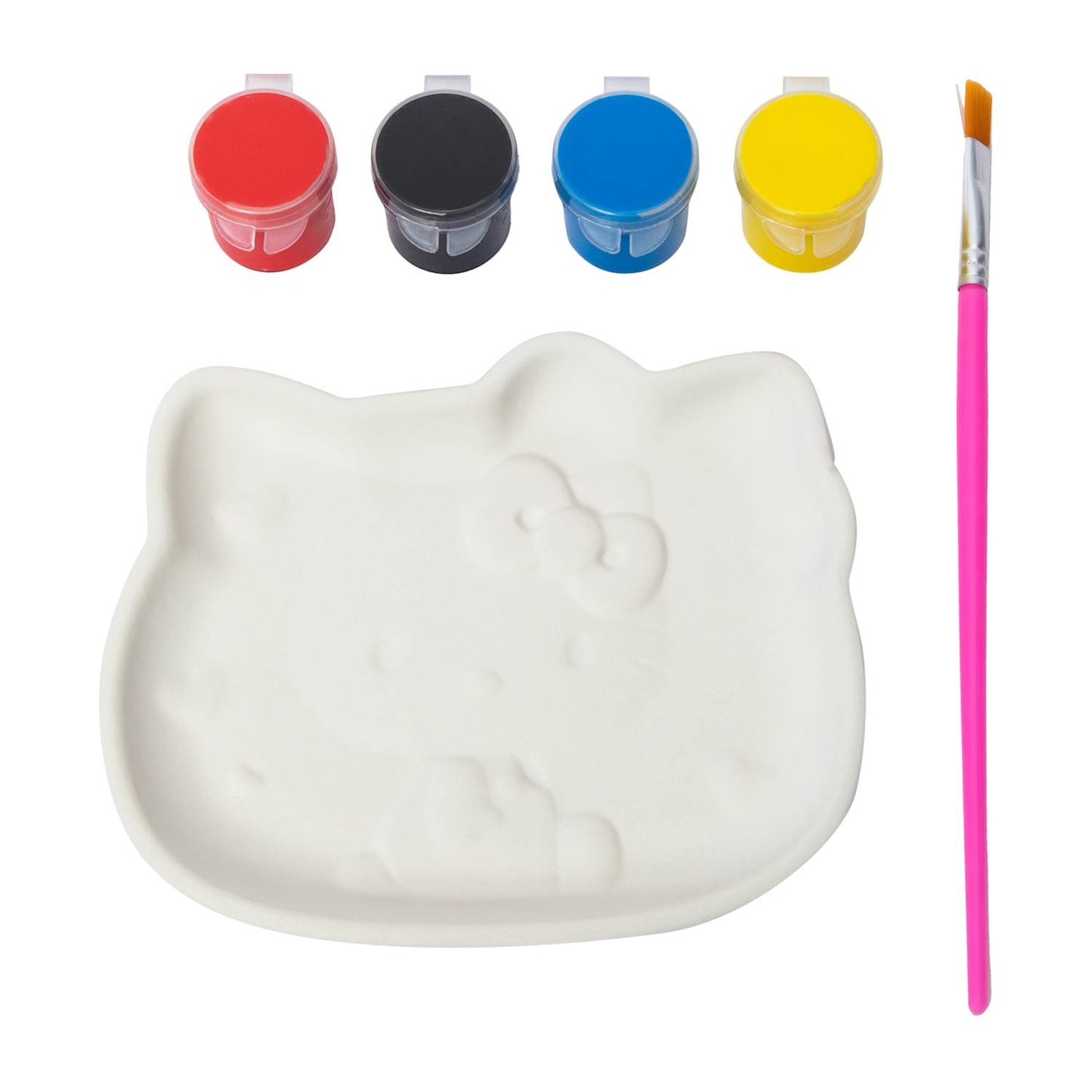 Cerámica para pintar (incluye pinturas) Platito, Charola trinket tray Hello Kitty DIY
