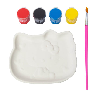 Cerámica para pintar (incluye pinturas) Platito, Charola trinket tray Hello Kitty DIY