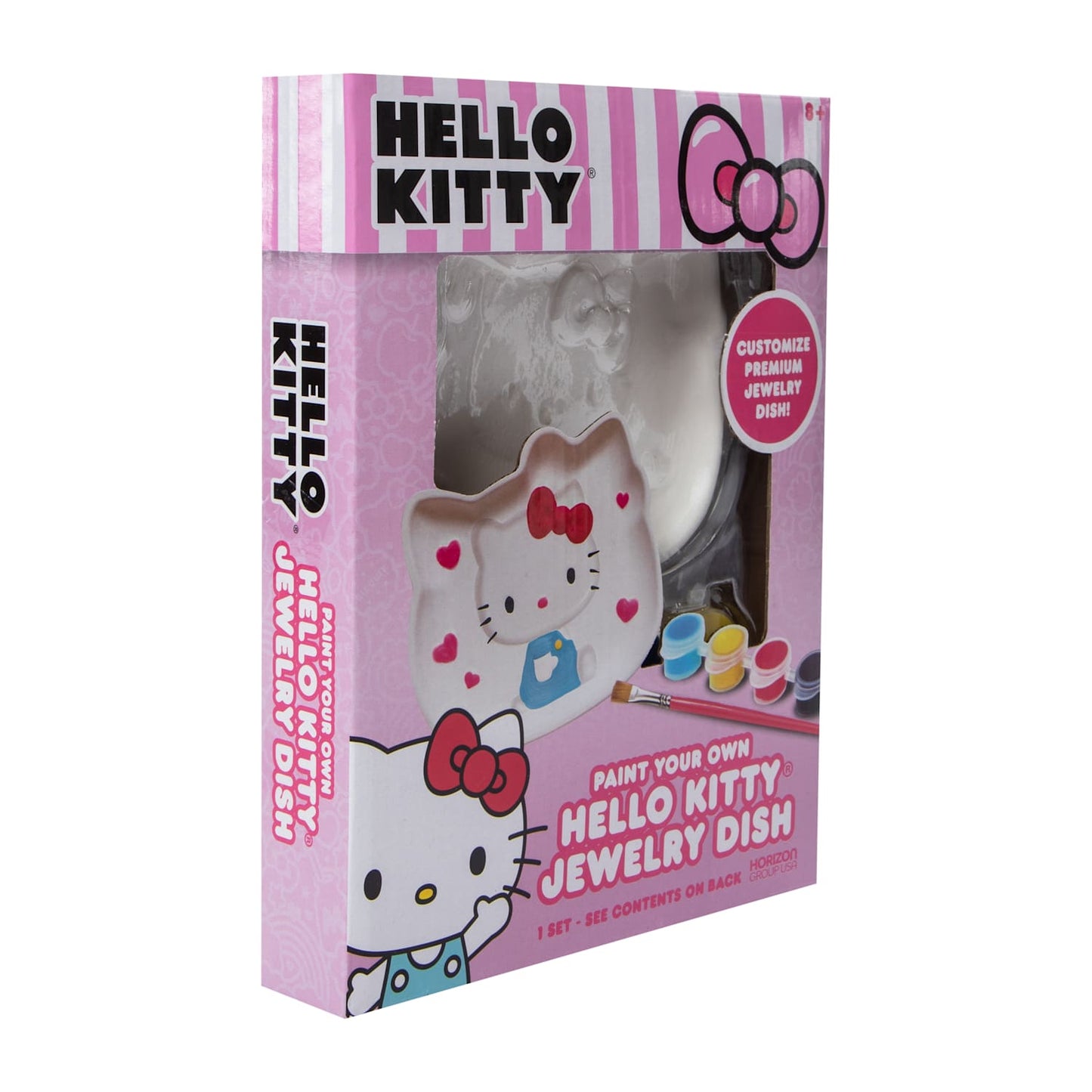 Cerámica para pintar (incluye pinturas) Platito, Charola trinket tray Hello Kitty DIY