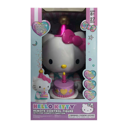 Hello kitty gigante a control remoto lanza Confetti 🎊🎉 (caja empaque maltratado)