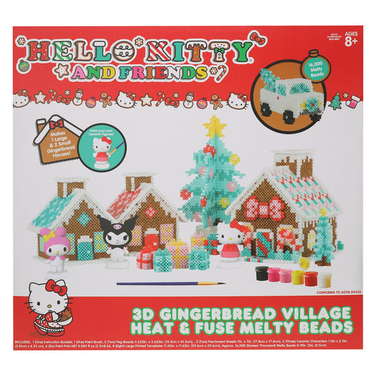 Mega Set de construcción Cuentas Termofusibles Sanrio Hello Kitty and Friends Villa de Jengibre 3D DIY