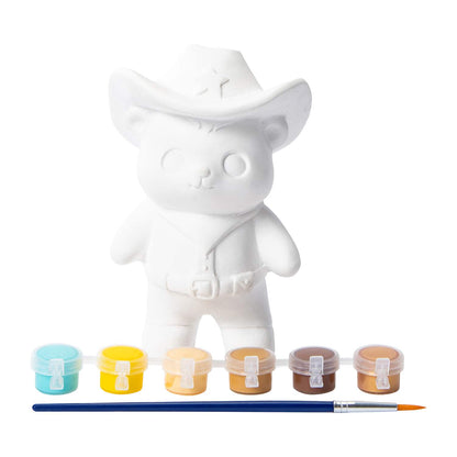 Cerámica para pintar (incluye pinturas) Oso Vaquero DIY
