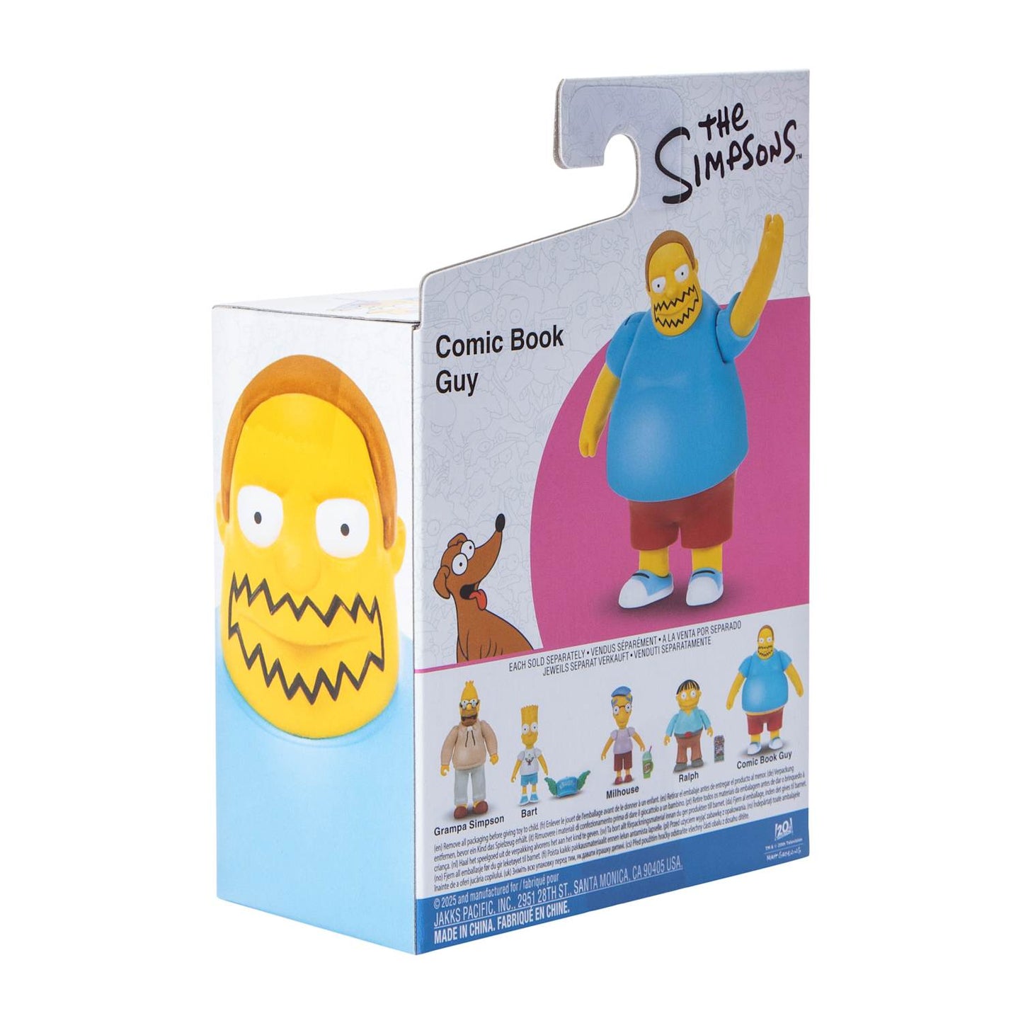 Figurin Simpsons Jakks Pacific 2.5"aprox 6.4 cms Comic Book Guy