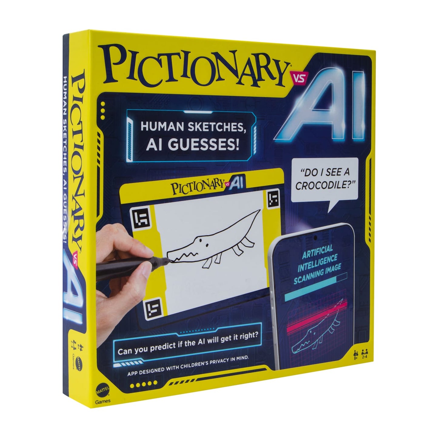 Juego de mesa Pictionary Ai contra inteligencia artificial. Desafío de dibujos