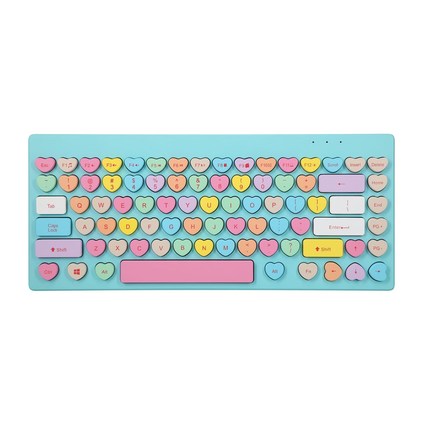Teclado inalambrico corazones
