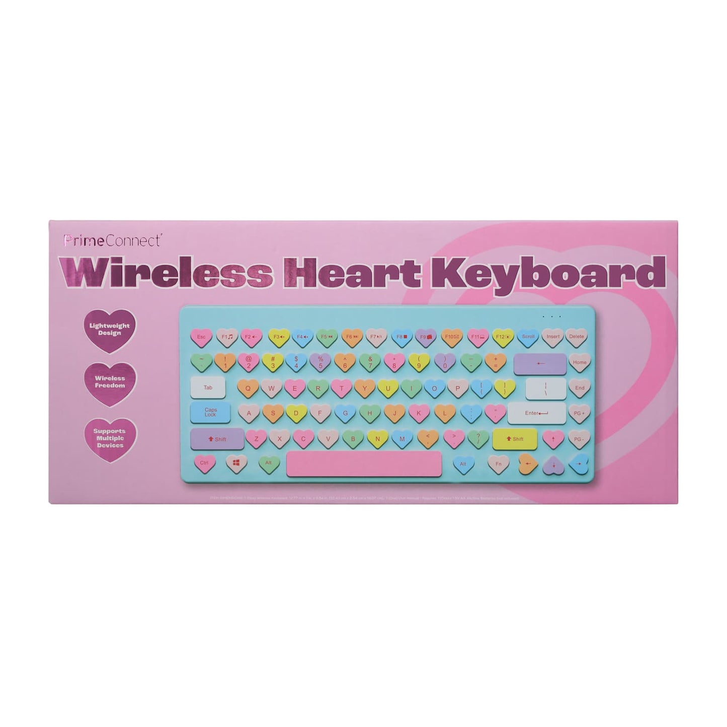Teclado inalambrico corazones