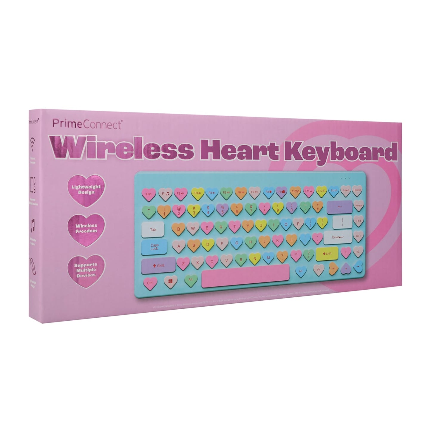 Teclado inalambrico corazones