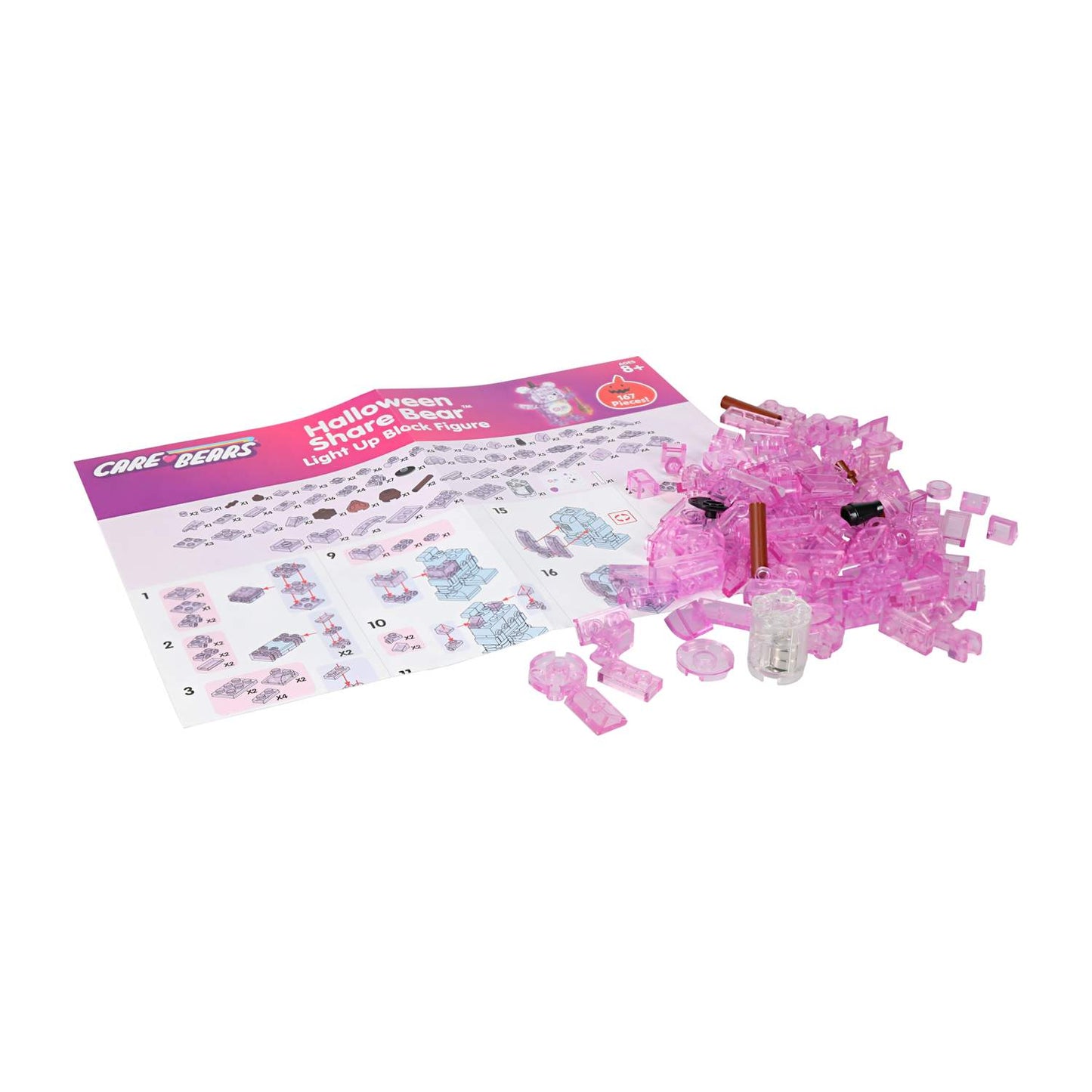 Care Bear Halloween Share bear Bruja set de construcción blocks DIY con led
