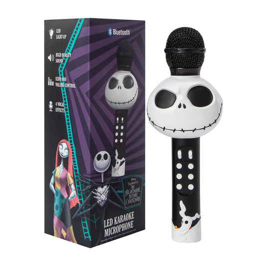 Nightmare before Christmas Jack Micrófono Karaoke con bocina integrada y luz led