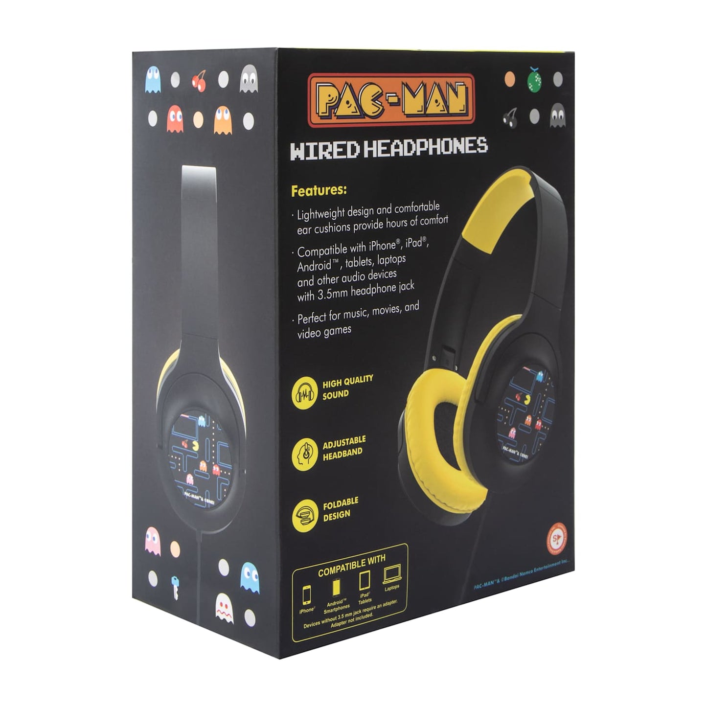 Audífonos Alámbricos Pac-Man con entrada 3.5 mm