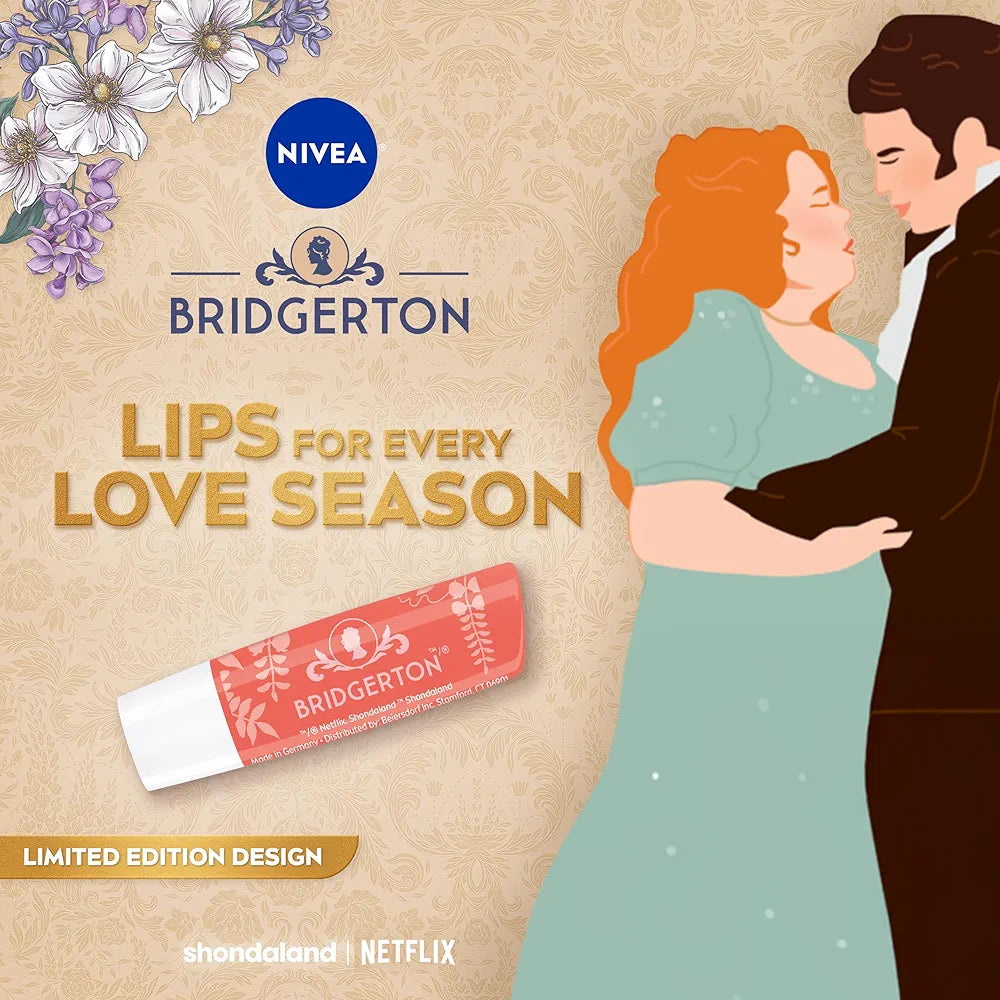 Bridgerton Nivea Labello balm Peach Tea