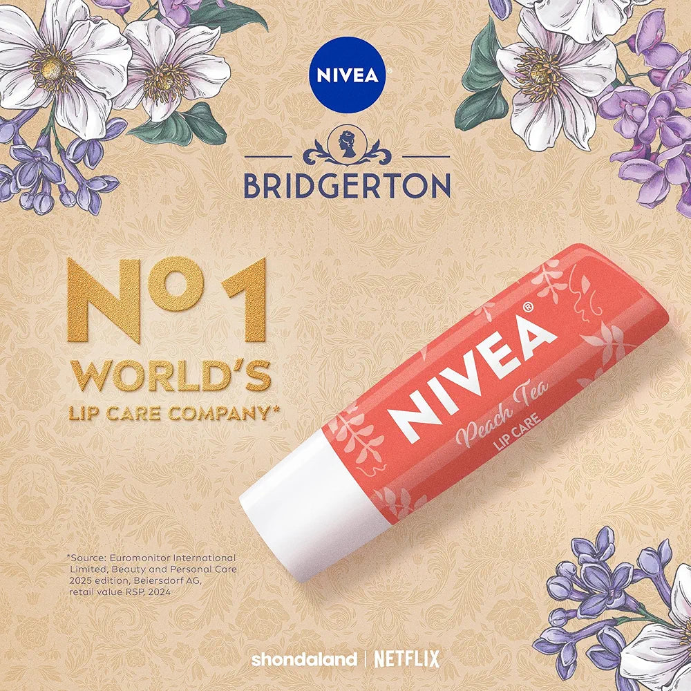 Bridgerton Nivea Labello balm Peach Tea