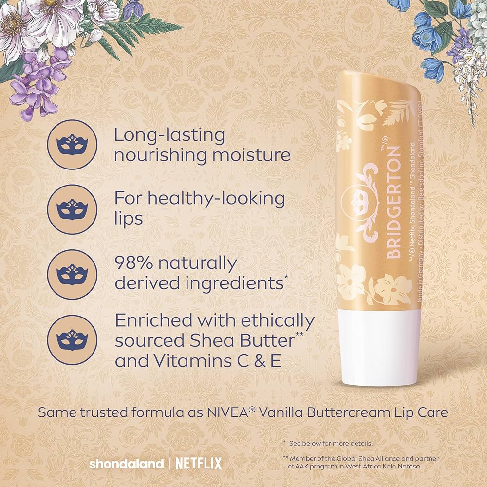 Bridgerton Nivea Labello balm Vanilla Biscuit