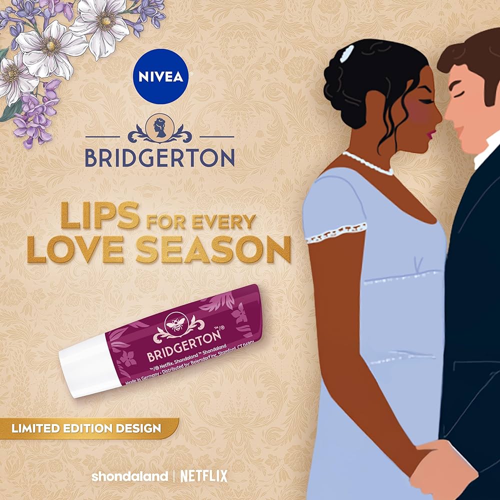 Bridgerton Nivea Labello balm Blueberry pie