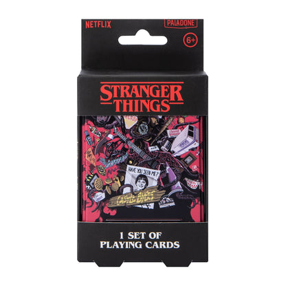 Stranger Things Juego de Naipes Playstation con lata de aluminio Coleccionables. Barajas