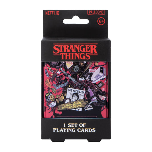 Stranger Things Juego de Naipes Playstation con lata de aluminio Coleccionables. Barajas
