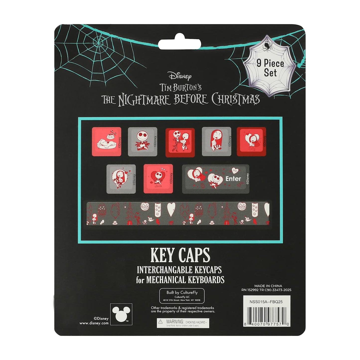 Nightmare Before Christmas set de cubiertas de teclas para keyboard teclado