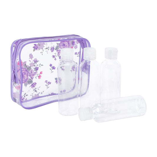 Set Estuche de viaje con botellitas y estuche traveler size Lila