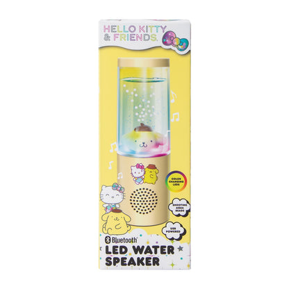 Bocina Bluetooth de agua con luz led ritmica Pompompurin Sanrio
