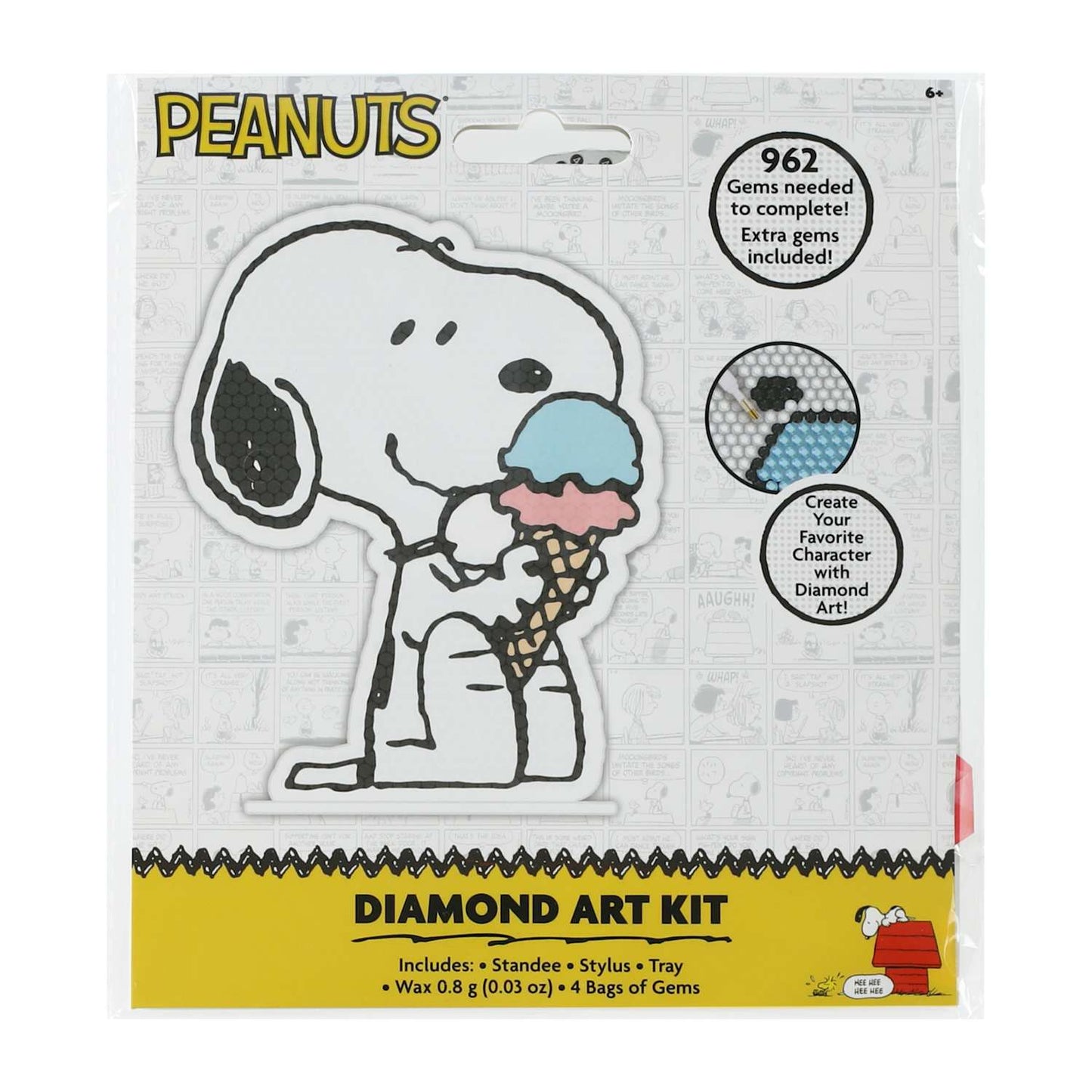 SNOOPY Diamond painting DIY figura de acrílico