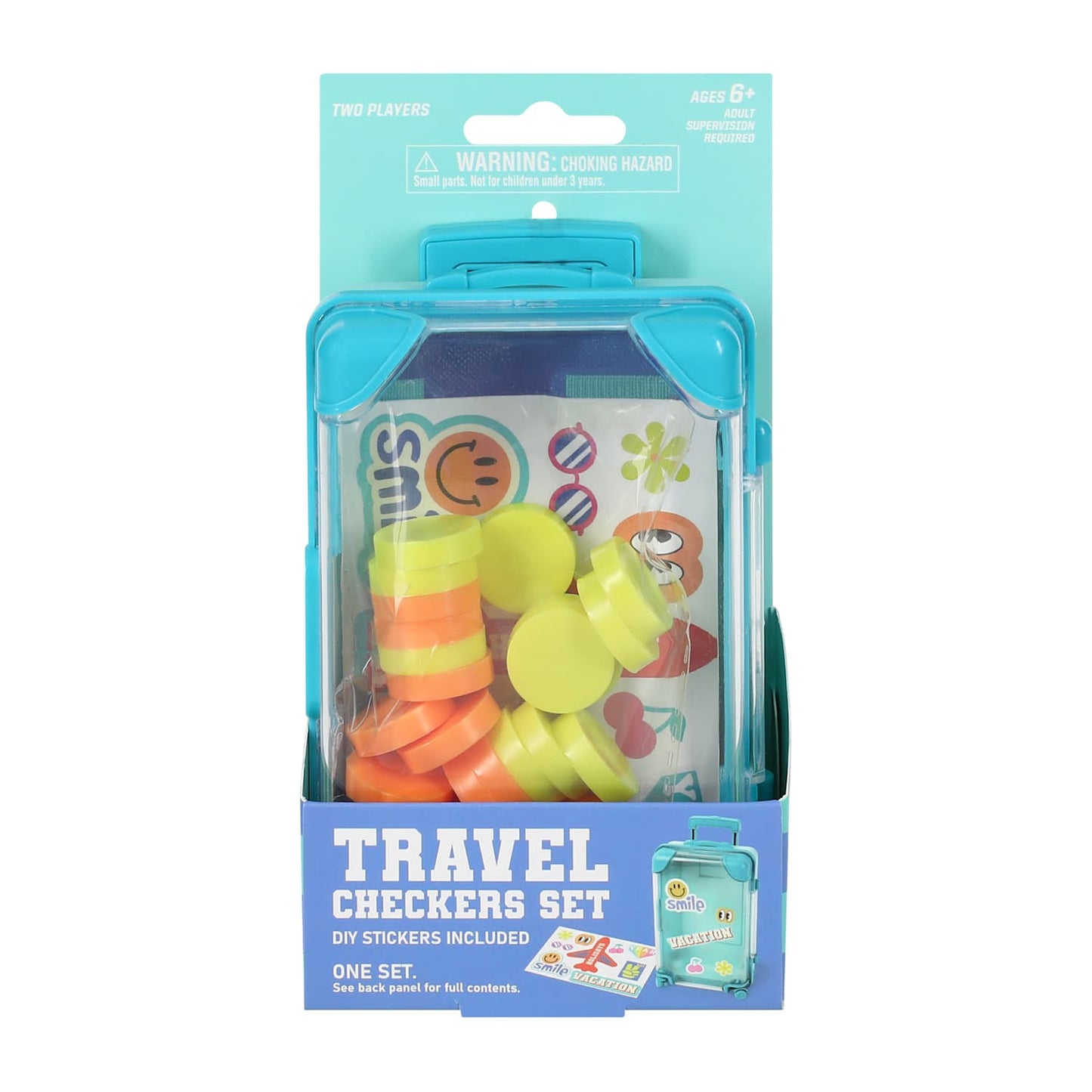 Mini juego de mesa para viaje con maleta de acrílico (Checkers)