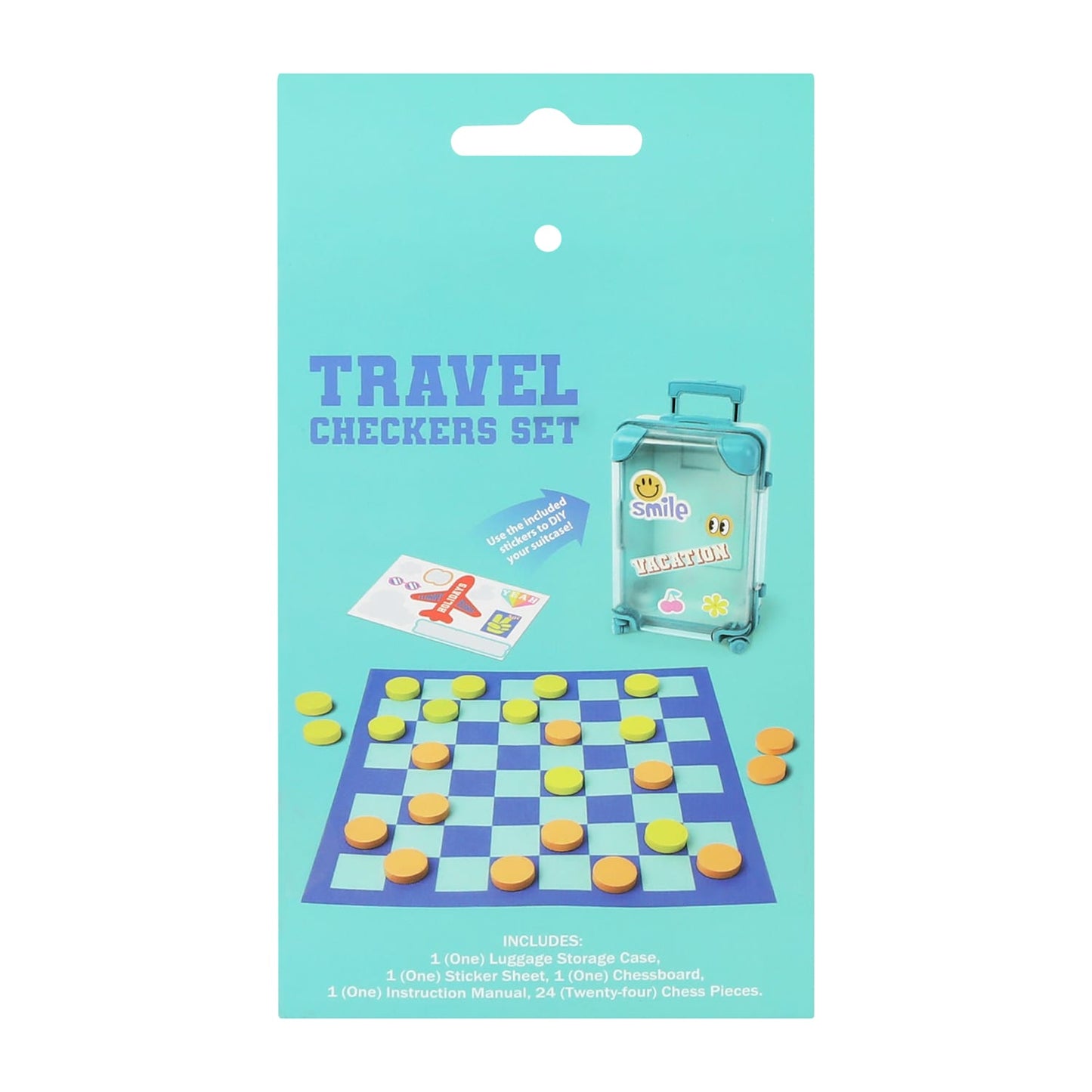 Mini juego de mesa para viaje con maleta de acrílico (Checkers)
