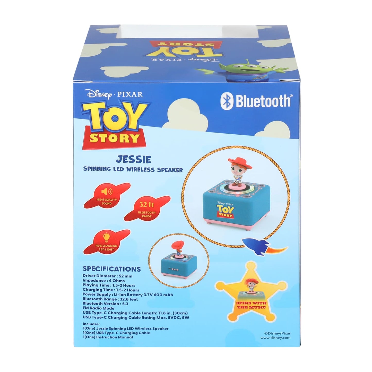 Disney Bocina Inalambrica Bluetooth con radio y luz led