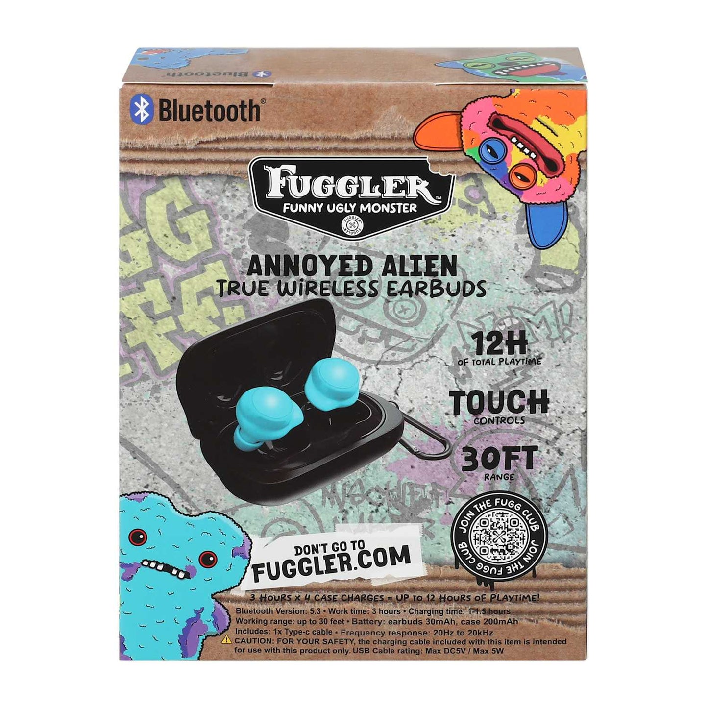 Fugglers Audífonos Wireless con funda Cargador