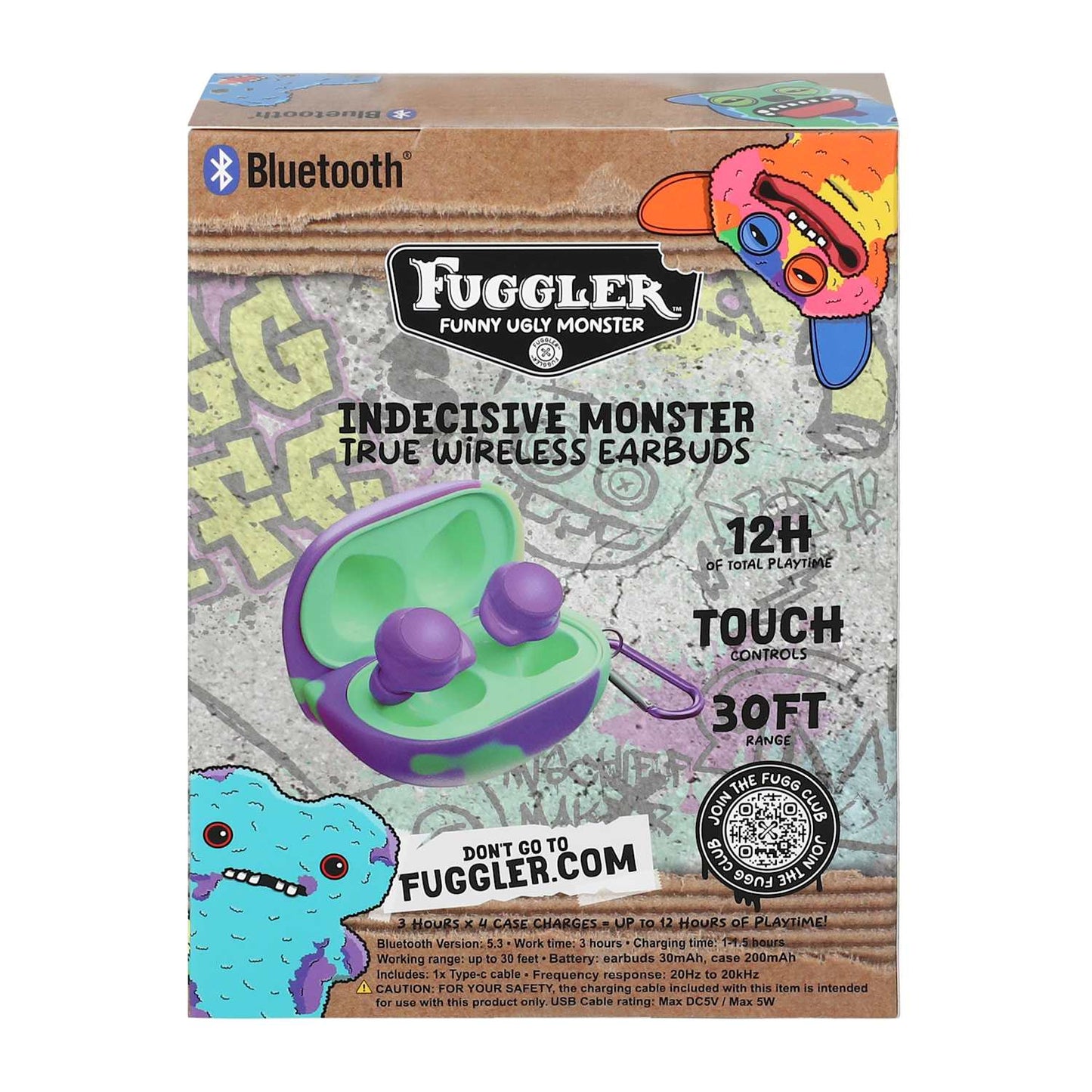 Fugglers Audífonos Wireless con funda Cargador