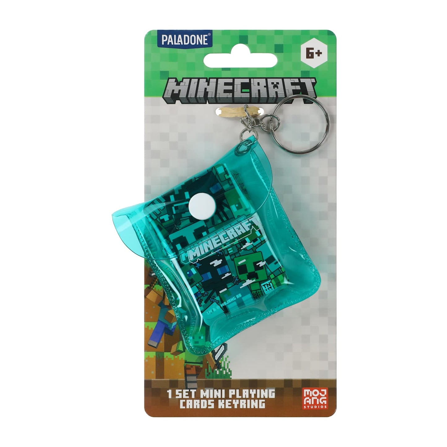 Mini Naipes barajas con Estuche llavero Minecraft