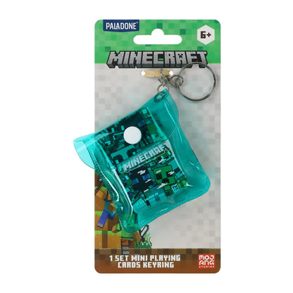 Mini Naipes barajas con Estuche llavero Minecraft