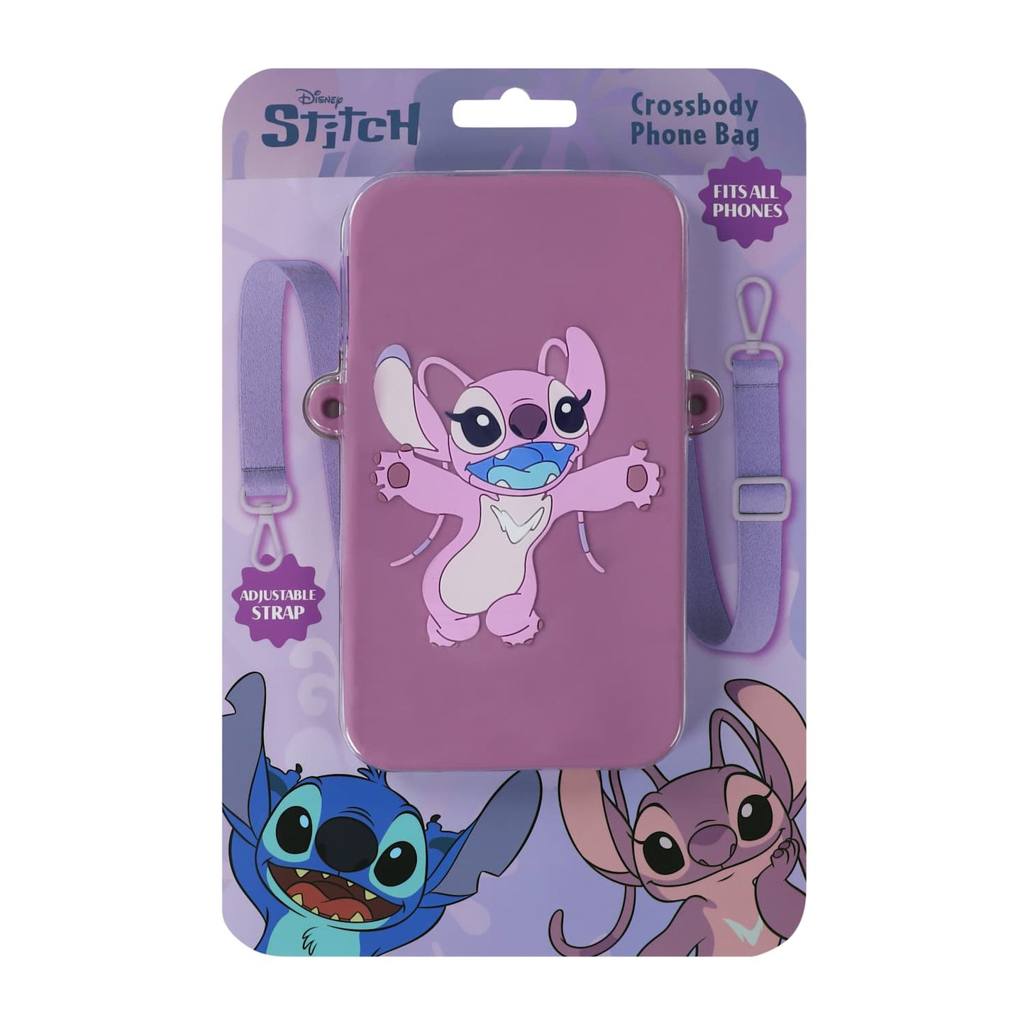 Stitch Crossbody Disney bolsa para teléfono de Silicon Blando