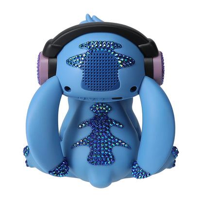 Disney Stitch Bocina Inalambrica Bluetooth con radio y luz led con cristales