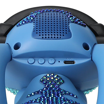 Disney Stitch Bocina Inalambrica Bluetooth con radio y luz led con cristales