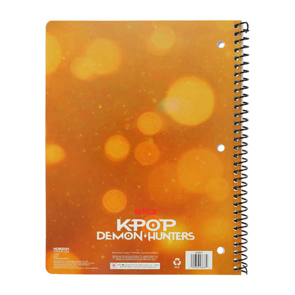 Netflix K-Pop Demon Hunters cuaderno Profesional 80 hojas rayado Golden